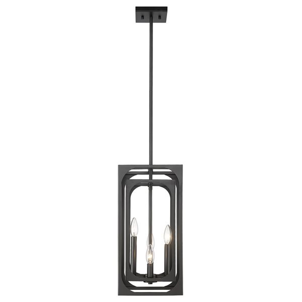 Z-Lite Matte Black Easton 4-Light Chandelier