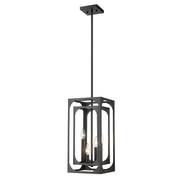 Z-Lite Matte Black Easton 4-Light Chandelier