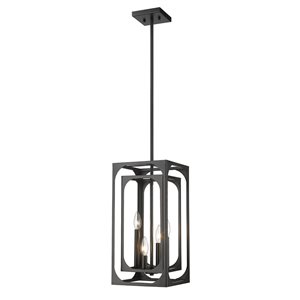 Z-Lite Matte Black Easton 4-Light Chandelier