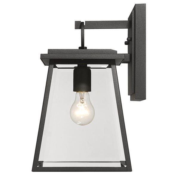 Z-Lite Black 8.25-in Broughton 1-Light Outdoor Wall Sconce