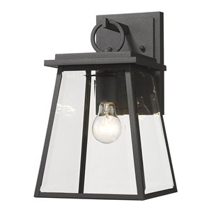 Z-Lite Black 8.25-in Broughton 1-Light Outdoor Wall Sconce