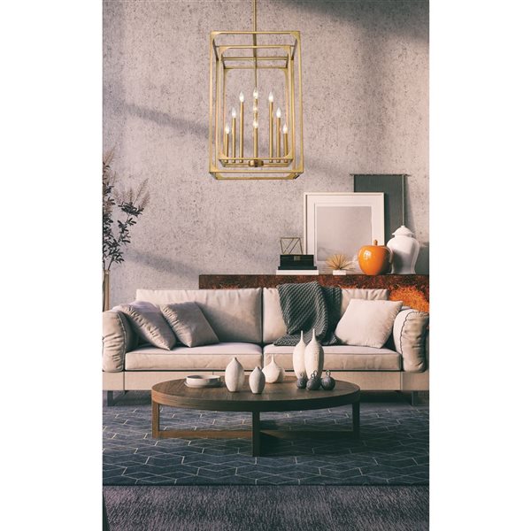 Z-Lite Rubbed Brass Easton 12-Light Chandelier