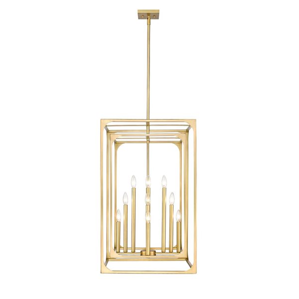 Z-Lite Rubbed Brass Easton 12-Light Chandelier