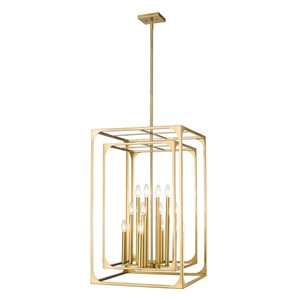 Z-Lite Rubbed Brass Easton 12-Light Chandelier