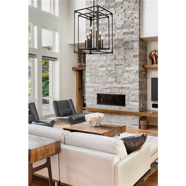 Z-Lite Matte Black Easton 12-Light Chandelier