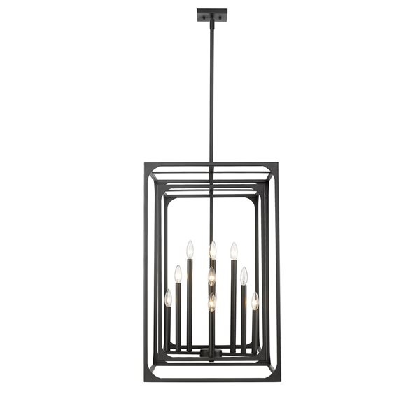 Z-Lite Matte Black Easton 12-Light Chandelier