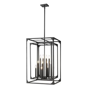 Z-Lite Matte Black Easton 12-Light Chandelier