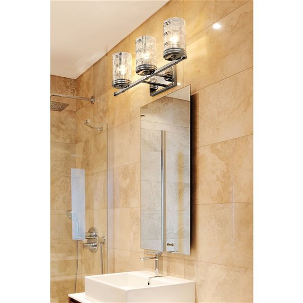 Z-Lite Polished Nickel Archer 3-Light Vanity