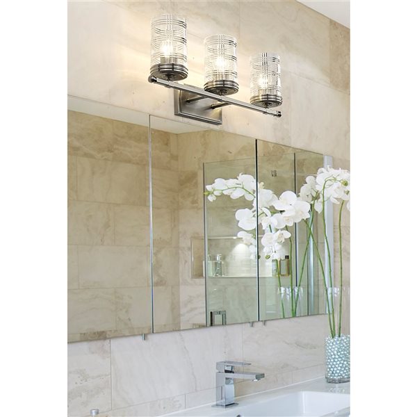 Z-Lite Brushed Nickel Archer 3-Light Vanity