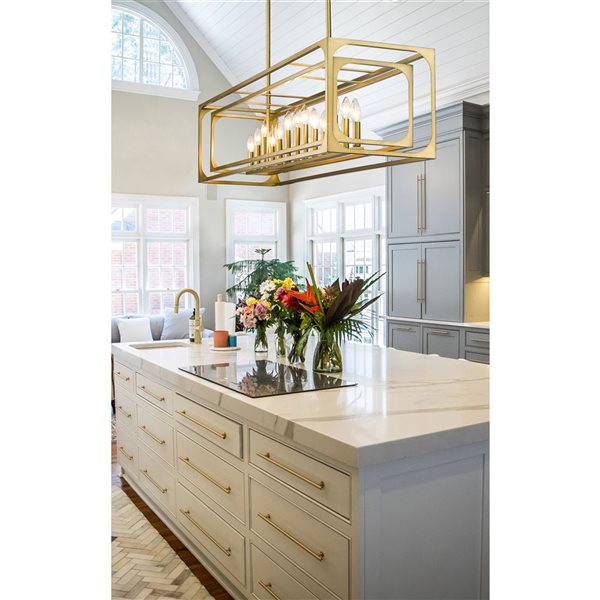 Z-Lite Brushed Brass Metal Easton 13-Light Island Lighting