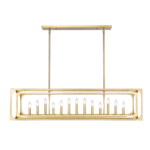 Z-Lite Brushed Brass Metal Easton 13-Light Island Lighting