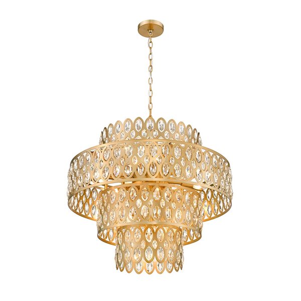 Z-Lite Heirloom Brass Dealey 13-Light Pendant