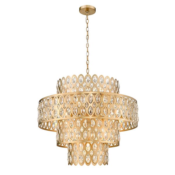 Z-Lite Heirloom Brass Dealey 13-Light Pendant