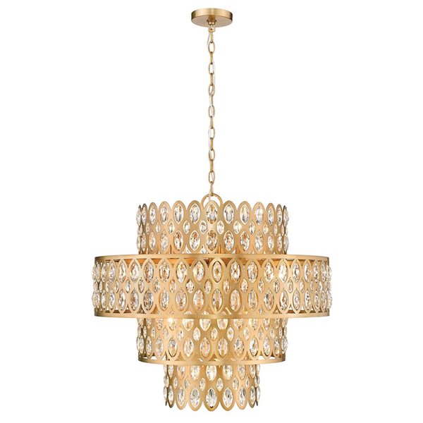 Z-Lite Heirloom Brass Dealey 13-Light Pendant