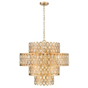 Z-Lite Heirloom Brass Dealey 13-Light Pendant