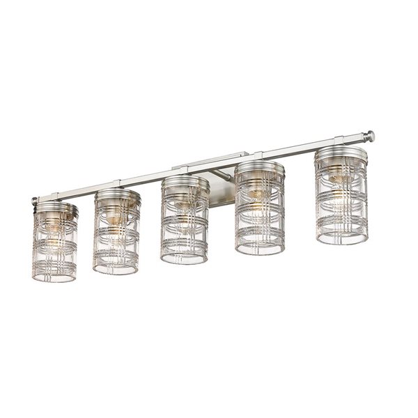 Z-Lite Brushed Nickel Archer 5-Light Vanity