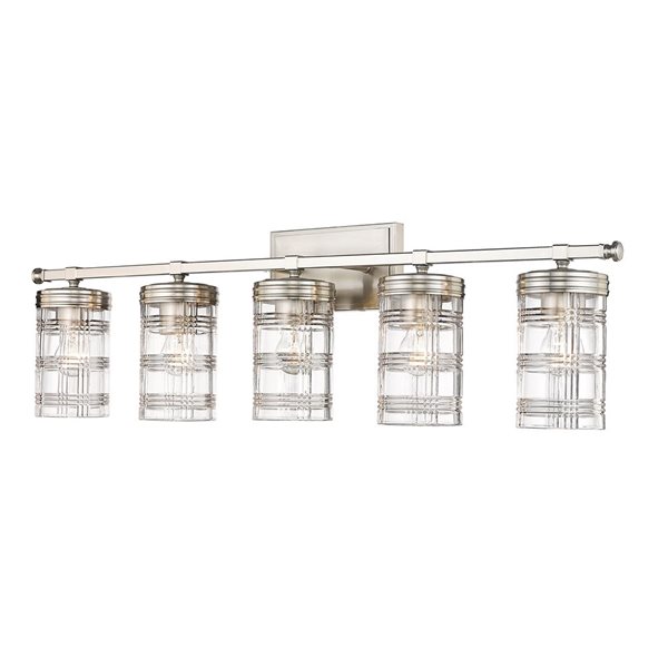 Z-Lite Brushed Nickel Archer 5-Light Vanity