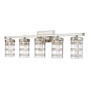 Z-Lite Brushed Nickel Archer 5-Light Vanity