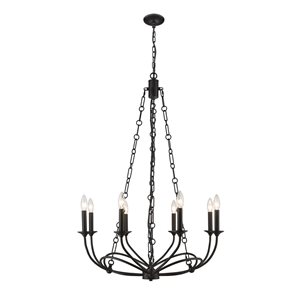 Z-Lite Matte Black Arabella 8-Light Chandelier