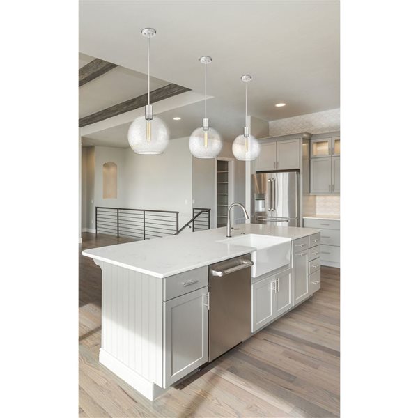 Z-Lite Brushed Nickel Margo 1-Light Pendant