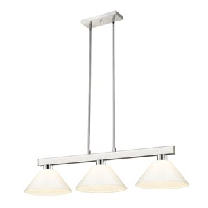 Z-Lite Brushed Nickel Cobalt 3-Light Billiard Light