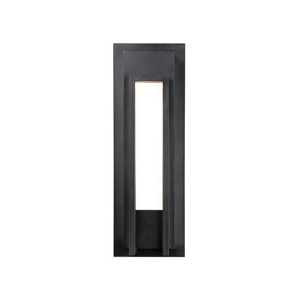 Z-Lite Black 8-in Keaton 1-Light Outdoor Wall Sconce