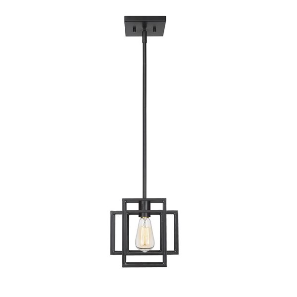 Z-Lite Matte Black Titania 1-Light Mini Pendant