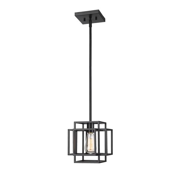 Z-Lite Matte Black Titania 1-Light Mini Pendant