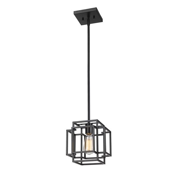 Z-Lite Matte Black Titania 1-Light Mini Pendant