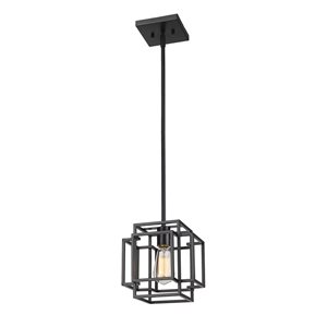 Z-Lite Matte Black Titania 1-Light Mini Pendant