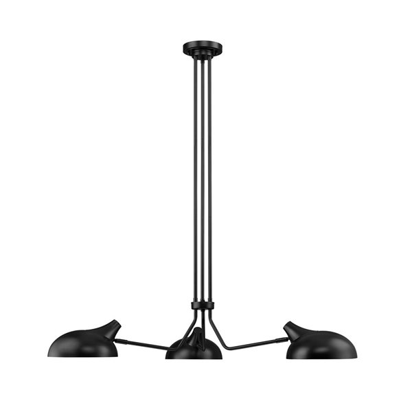 Z-Lite Matte Black Bellamy 3-Light Pendant