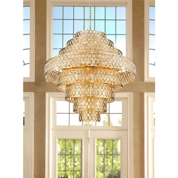 Z-Lite Heirloom Brass Dealey 25-Light Pendant