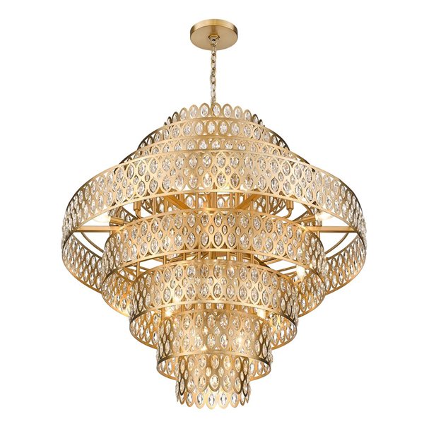 Z-Lite Heirloom Brass Dealey 25-Light Pendant