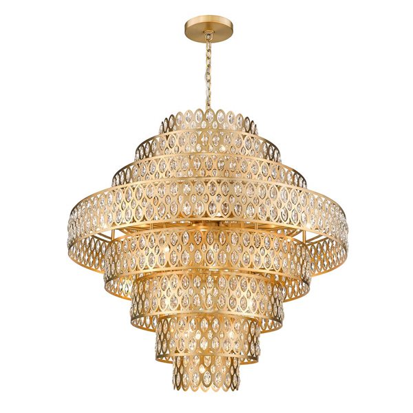 Z-Lite Heirloom Brass Dealey 25-Light Pendant