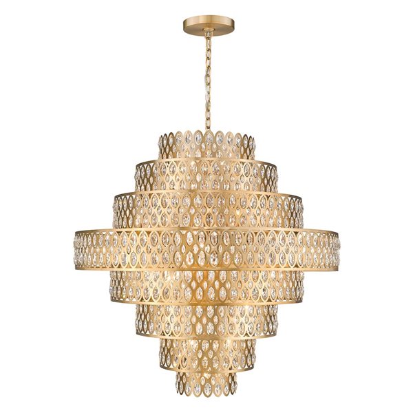 Z-Lite Heirloom Brass Dealey 25-Light Pendant