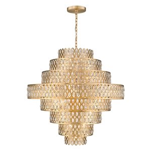 Z-Lite Heirloom Brass Dealey 25-Light Pendant