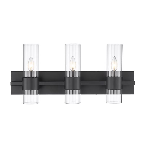 Z-Lite Matte Black Lawson 3-Light Vanity