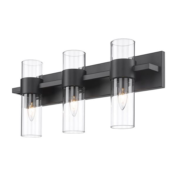 Z-Lite Matte Black Lawson 3-Light Vanity