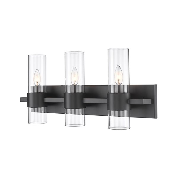 Z-Lite Matte Black Lawson 3-Light Vanity