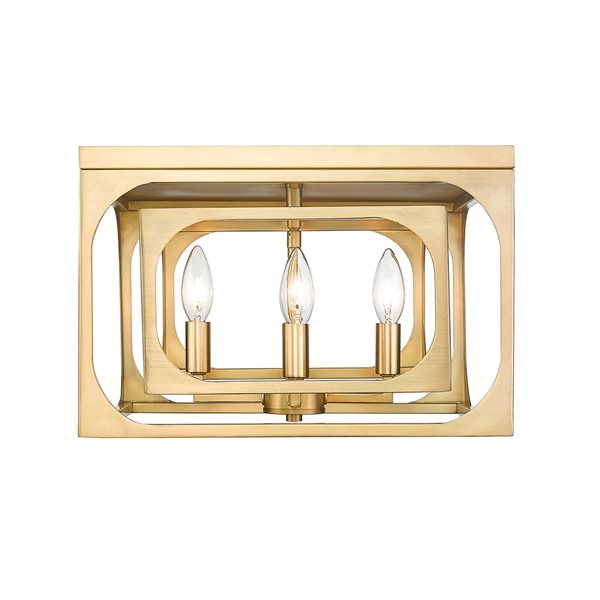 Z-Lite Rubbed Brass Easton 4-Light Flush Mount