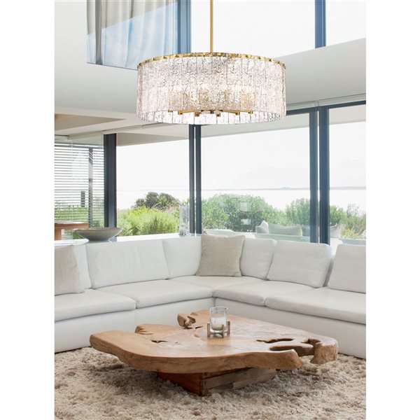 Z-Lite Modern Gold Glacier 12-Light Pendant