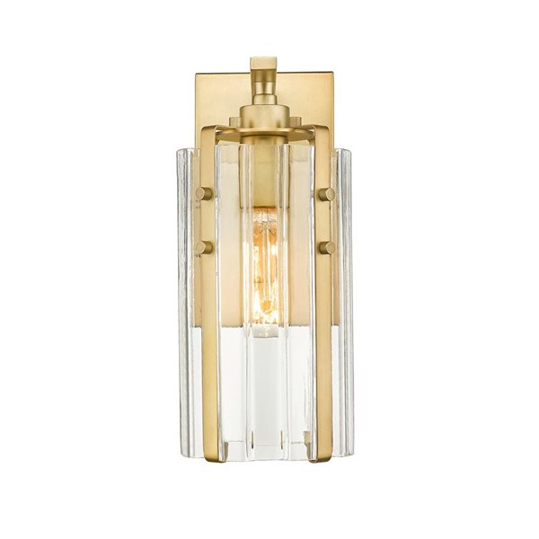 Z-Lite Rubbed Brass Alverton 1-Light Wall Sconce