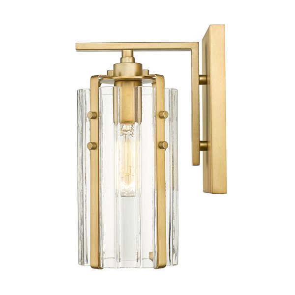 Z-Lite Rubbed Brass Alverton 1-Light Wall Sconce