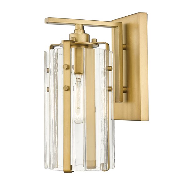 Z-Lite Rubbed Brass Alverton 1-Light Wall Sconce