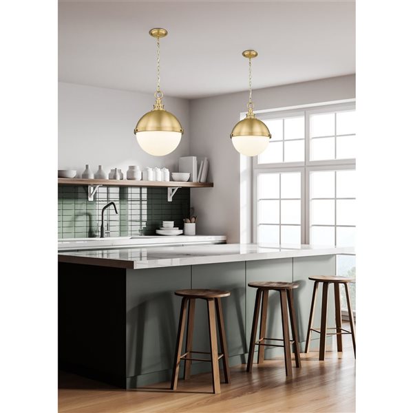 Z-Lite Classic Brass Peyton 2-Light Pendant