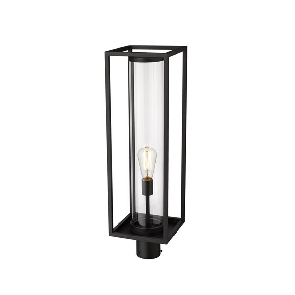 Z-Lite Black Dunbroch 1-Light Outdoor Post Mount Fixture