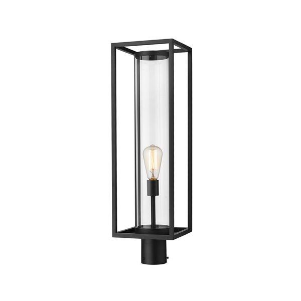 Z-Lite Black Dunbroch 1-Light Outdoor Post Mount Fixture