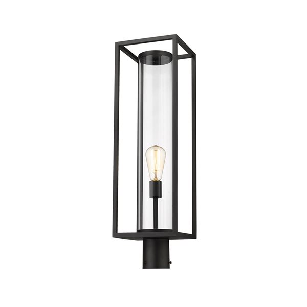 Z-Lite Black Dunbroch 1-Light Outdoor Post Mount Fixture