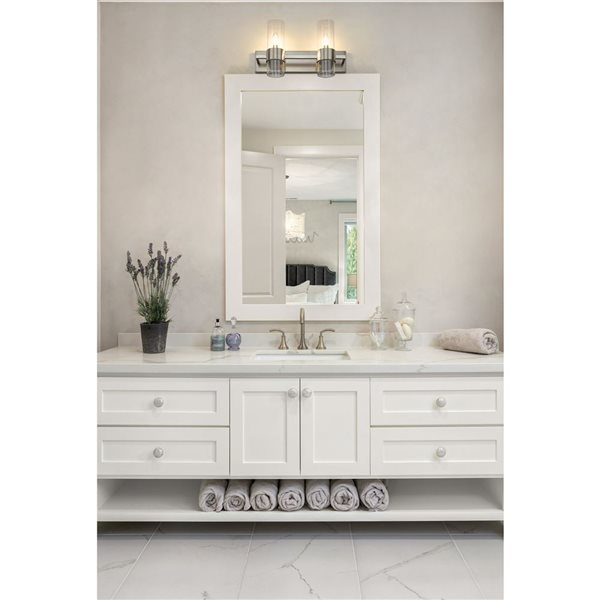 Z-Lite Brushed Nickel Lawson 2-Light Vanity