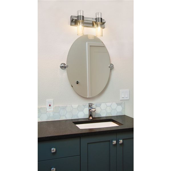 Z-Lite Brushed Nickel Lawson 2-Light Vanity